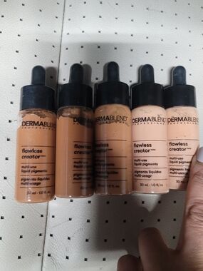 Dermablend Flawless Creator Liquid Pigments - Range of Beige & Tan Tones